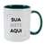 Caneca Alça e Interior Verde Escuro 325ml