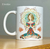 Caneca Namastê Mandala Dourada e Verde