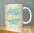 Caneca Namastê Mandala Dourada e Verde - comprar online