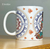 Caneca Namastê Mandala Dourada e Azul - comprar online