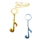 Chaveiro Musical Colcheia Metal Dourado/Cromado Paganini - Limex Musical