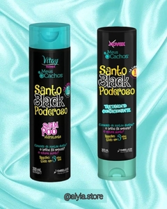 Shampo y Acondicionador Meus Cachos Santo Blanck Poderoso Novex 300g