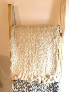 Alfombra Rústica Blanca 60cm