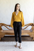 Blusa manga longa Kiara Mostarda - comprar online