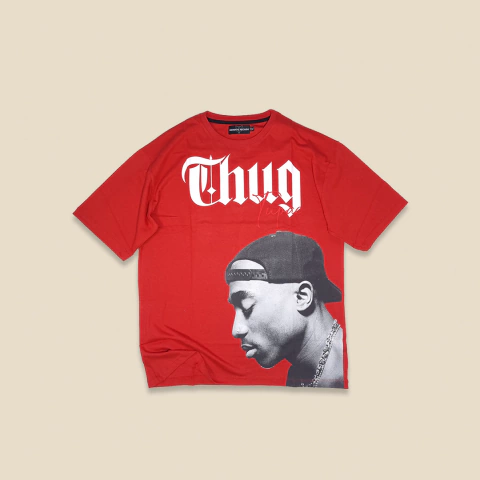 Remera Tupac Thug Roja