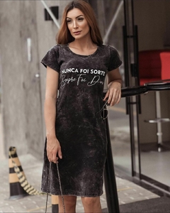 Vestido Nunca foi sorte sempre foi Deus