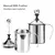 Espumador de leche inoxidable de doble malla, Espumador de leche para café, batidor de huevos, herramienta de cocina, Espumador de café, 400ML - tienda en línea