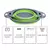 Imagen de Escurridor plegable de silicona para frutas y verduras, colador plegable, colador de cocina para alimentos, Pasta, utensilios de cocina, dispositivo de drenaje, 2 uds.