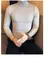 Otoño Invierno jerseys de cuello alto cálido Color sólido suéter de los hombres Jersey delgado hombres suéteres de punto camisa de fondo