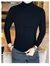 Otoño Invierno jerseys de cuello alto cálido Color sólido suéter de los hombres Jersey delgado hombres suéteres de punto camisa de fondo