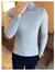 Imagen de Otoño Invierno jerseys de cuello alto cálido Color sólido suéter de los hombres Jersey delgado hombres suéteres de punto camisa de fondo