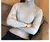 Otoño Invierno jerseys de cuello alto cálido Color sólido suéter de los hombres Jersey delgado hombres suéteres de punto camisa de fondo - comprar en línea