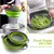 Imagen de Escurridor plegable de silicona para frutas y verduras, colador plegable, colador de cocina para alimentos, Pasta, utensilios de cocina, dispositivo de drenaje, 2 uds.