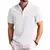 Nueva tendencia de verano para hombres Camisa de manga corta informal a rayas de gama alta Cuello alto clásico de alta calidad Moda cómoda sShort-