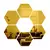 Espejo hexagonal 3D de 6/12 piezas, pegatina de pared de oro rosa, bricolaje
