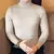 Otoño Invierno jerseys de cuello alto cálido Color sólido suéter de los hombres Jersey delgado hombres suéteres de punto camisa de fondo - comprar en línea