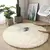 Alfombra redonda de felpa para decoración de sala de estar, alfombra blanca esponjosa, manta antideslizante, diseño de cabecera, Alfombra de juego para habitación de niños - comprar en línea
