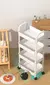 Carro pequeño multicapa para el hogar, estante de almacenamiento de suelo a suelo, cocina, dormitorio, baño, estante de almacenamiento con ruedas - comprar en línea