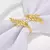 Imagen de Servilleteros de hojas doradas de 2/6 piezas, soporte para servilletas de otoño para Navidad, Día de Acción de Gracias, boda, decoración de mesa de Dinnig