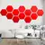 Espejo hexagonal 3D de 6/12 piezas, pegatina de pared de oro rosa, bricolaje