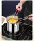 Imagen de Freidora de acero inoxidable 304 con cesta para freír, olla auxiliar para comida, olla para leche japonesa, aparato de cocina