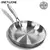 Sartén de acero inoxidable 304, sartén antiadherente, olla para carne frita, utensilios de cocina sin recubrimiento para estufa de Gas y cocina de inducción