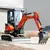 Motor Kubota personalizado de alta calidad, miniexcavadora hidráulica de 2,5 to