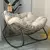 X & D-silla mecedora tejida de mimbre con forma de Nido de Pájaro humano, sofá de ocio para el hogar, balcón, sofá individual perezoso, mecedora, silla de mimbre para dormir