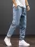 Imagen de Pantalones vaqueros Cargo para hombre, ropa de calle, Harem, holgados, talla grande 6XL 7XL 8XL, Primavera Verano