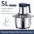 Molinillos de carne eléctricos de 5L, triturador de alimentos, rebanador de verduras multifuncional de acero inoxidable, procesador, picador, electrodomésticos de cocina - comprar en línea