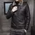 Chaqueta de cuero marrón Vintage para hombre, abrigo cálido a prueba de viento con cuello de piel sintética para invierno, ropa de lujo para hombre, chaqueta de cuero para hombre - Excorp International SA de CV