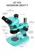 Microscopio estéreo Trinocular de Zoom continuo RF4 7-50X, ocular WF10X/22mm