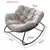 X & D-silla mecedora tejida de mimbre con forma de Nido de Pájaro humano, sofá de ocio para el hogar, balcón, sofá individual perezoso, mecedora, silla de mimbre para dormir