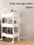 Carro pequeño multicapa para el hogar, estante de almacenamiento de suelo a suelo, cocina, dormitorio, baño, estante de almacenamiento con ruedas - tienda en línea