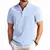 Nueva tendencia de verano para hombres Camisa de manga corta informal a rayas de gama alta Cuello alto clásico de alta calidad Moda cómoda sShort- - tienda en línea
