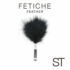 FETICHE - FEATHER ST (PLUMIN NEGRO Y PLATA)