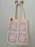 Bolsa Croche Square, 100% algodão