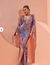Vestido de paetê Perry longo na internet