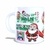 Caneca P/ Natal de Porcelana Natal em Família Personalizada