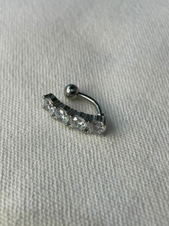 PIERCING OMBLIGO BARRA STRASS - comprar online