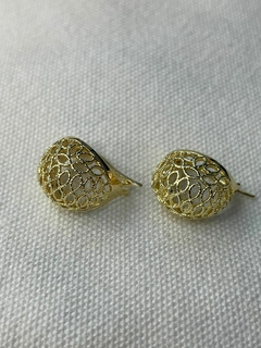 ARGOLLA ACERO DORADO CALADA
