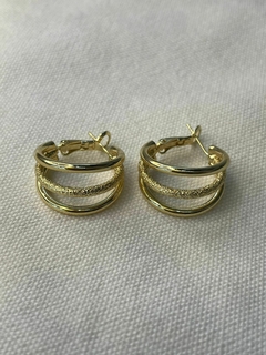 ARGOLLA ACERO DORADO TRIPLE - comprar online