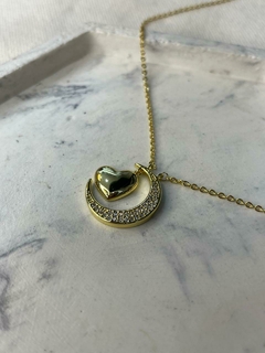 CADENITA + DIJE LUNA CON CORAZON