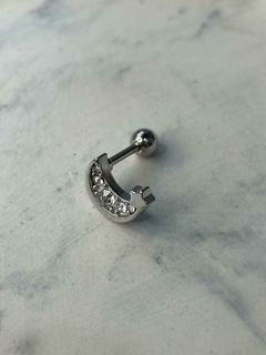 PIERCING HELIX MEDIALUNA CON STRASS - comprar online