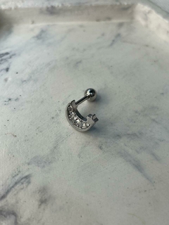 PIERCING HELIX MEDIALUNA CON STRASS
