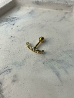 PIERCING HELIX CURVO CON STRASS