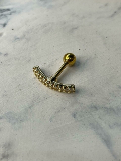 PIERCING HELIX CURVO CON STRASS - comprar online