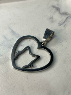 DIJE GATO CORAZON - comprar online