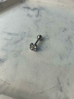 PIERCING HELIX TREBOL STRASS