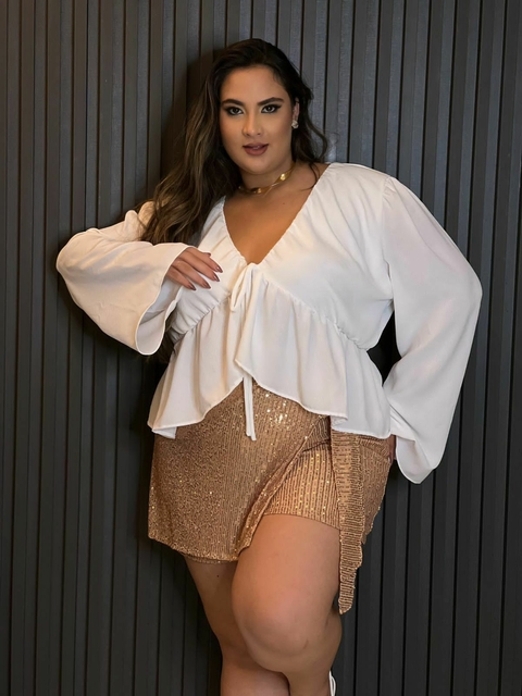 Bata de Crepe Plus Size